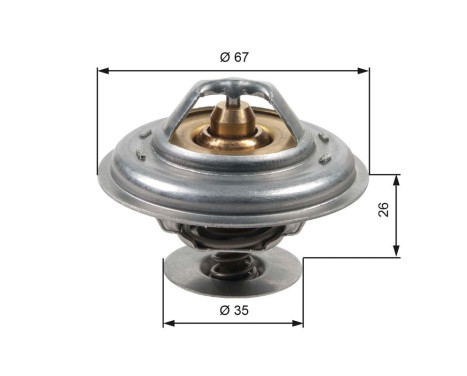 Thermostat, coolant TH13287G1 Gates, Image 3