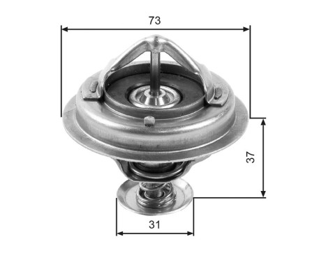 Thermostat, coolant TH24582G1 Gates, Image 2
