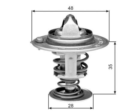 Thermostat, coolant TH30082G1 Gates, Image 2