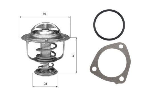 Thermostat, coolant TH31276G1 Gates