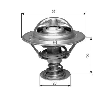 Thermostat, coolant TH31482G1 Gates, Image 2