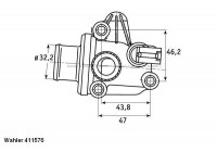 Thermostat, coolant