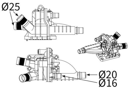 Thermostat, coolant, Image 2