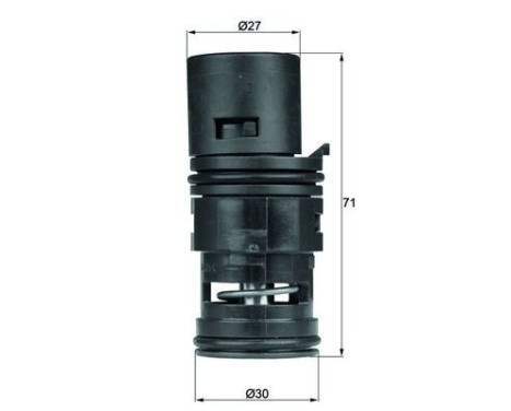 Thermostat, oil cooling