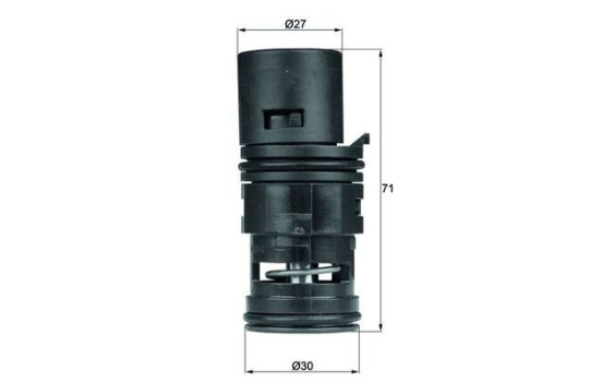 Thermostat, oil cooling
