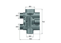 Thermostat, oil cooling