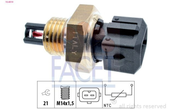 Sensor, intake air temperature Made in Italy - OE Equivalent 10.4019 Facet