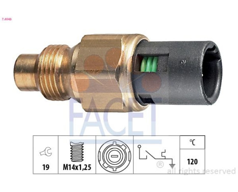 Temperature Switch, coolant warning lamp Made in Italy - OE Equivalent 7.4048 Facet
