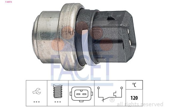 Temperature Switch, coolant warning lamp Made in Italy - OE Equivalent 7.4074 Facet