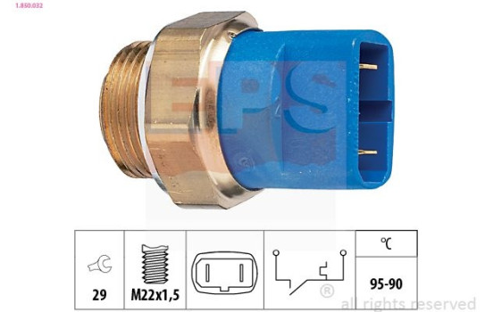 Temperature Switch, radiator fan Made in Italy - OE Equivalent 1.850.032 EPS Facet