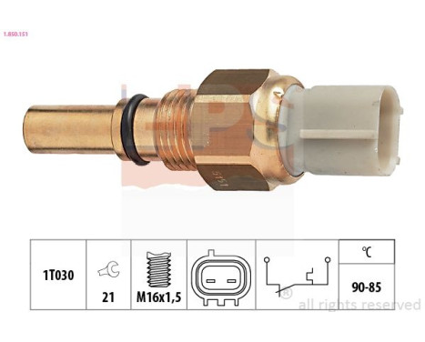 Temperature Switch, radiator fan Made in Italy - OE Equivalent 1.850.151 EPS Facet