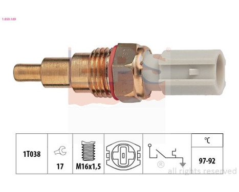 Temperature Switch, radiator fan Made in Italy - OE Equivalent 1.850.189 EPS Facet