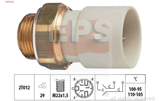 Temperature Switch, radiator fan Made in Italy - OE Equivalent 1.850.632 EPS Facet