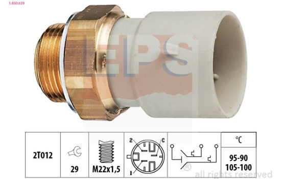 Temperature Switch, radiator fan Made in Italy - OE Equivalent 1.850.639 EPS Facet