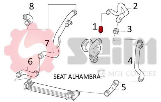 Charger Air Hose, Image 2