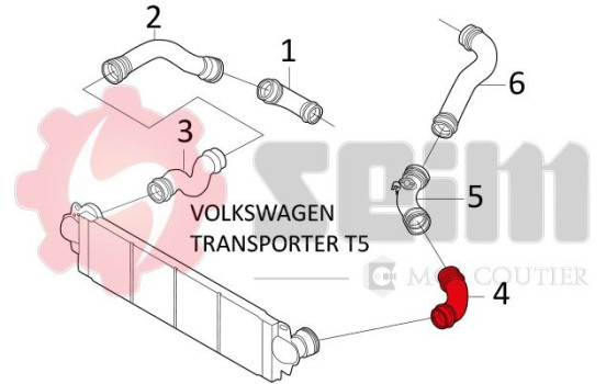 Charger Air Hose, Image 2