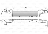Intercooler, charge air cooler 817905 Valeo