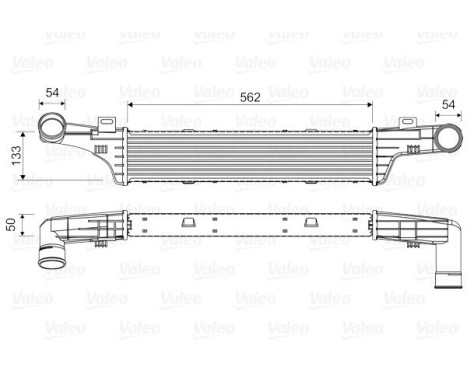 Intercooler, charge air cooler 817905 Valeo