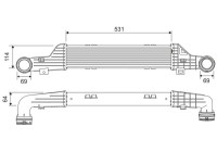 Intercooler, charge air cooler 817911 Valeo