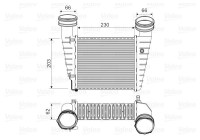 Intercooler, charge air cooler 817938 Valeo