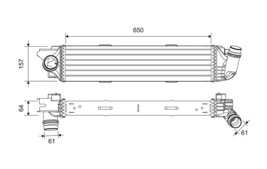 Intercooler, charge air cooler 818299 Valeo