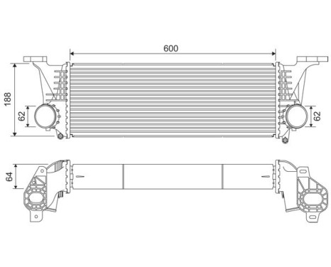 Intercooler, charge air cooler 818315 Valeo
