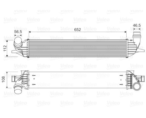 Intercooler, charge air cooler 818330 Valeo