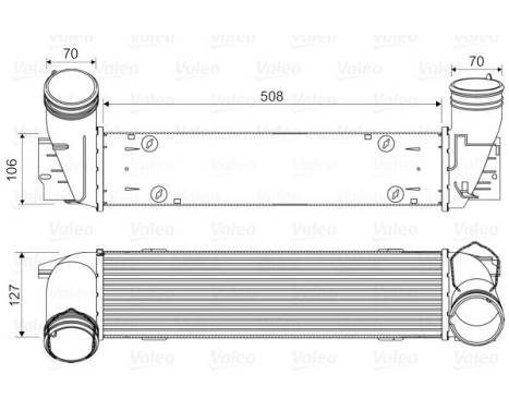 Intercooler, charge air cooler 818342 Valeo