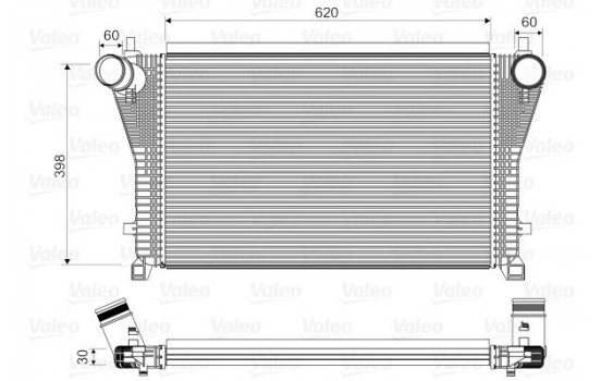 Intercooler, charge air cooler 818347 Valeo