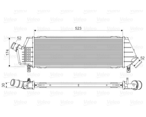 Intercooler, charge air cooler 818354 Valeo