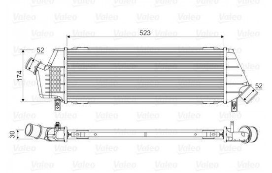 Intercooler, charge air cooler 818354 Valeo