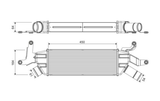 Intercooler, charge air cooler 818370 Valeo