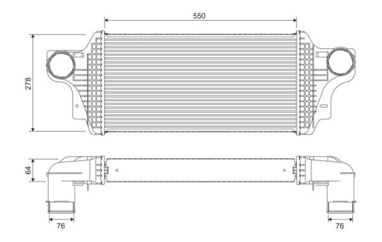 Intercooler, charge air cooler 818377 Valeo