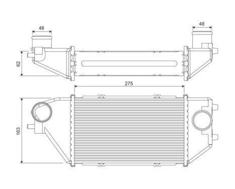 Intercooler, charge air cooler 818381 Valeo