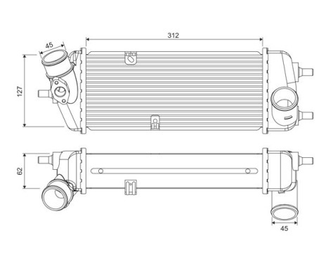 Intercooler, charge air cooler 818383 Valeo