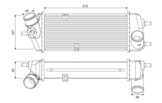 Intercooler, charge air cooler 818383 Valeo