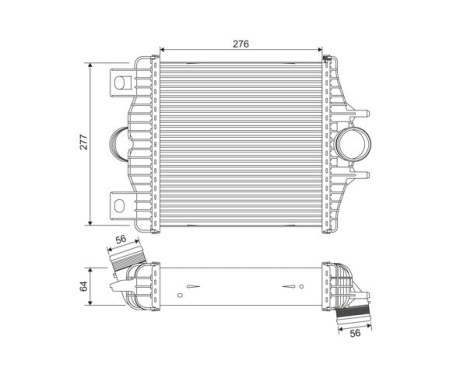 Intercooler, charge air cooler 818384 Valeo
