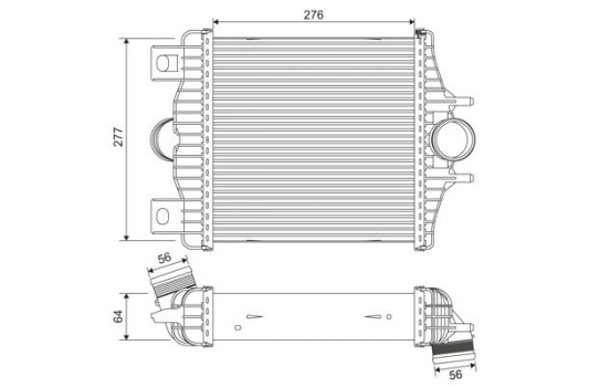 Intercooler, charge air cooler 818384 Valeo