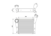 Intercooler, charge air cooler 818394 Valeo