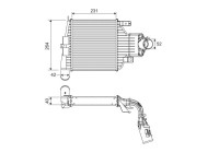 Intercooler, charge air cooler 818395 Valeo