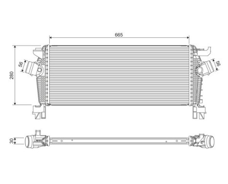Intercooler, charge air cooler 818396 Valeo