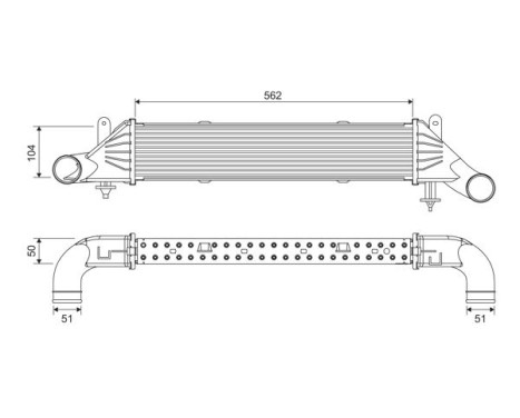 Intercooler, charge air cooler 818540 Valeo