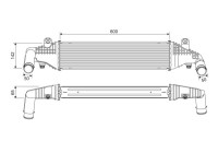 Intercooler, charge air cooler 818542 Valeo