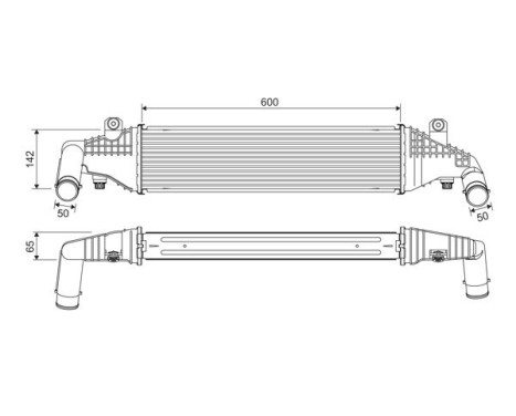 Intercooler, charge air cooler 818542 Valeo
