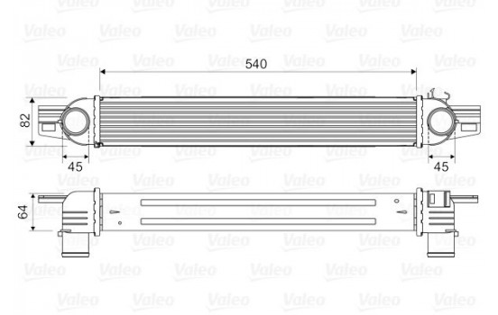 Intercooler, charge air cooler 818545 Valeo