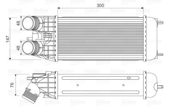Intercooler, charge air cooler 818547 Valeo
