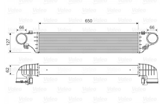 Intercooler, charge air cooler 818552 Valeo