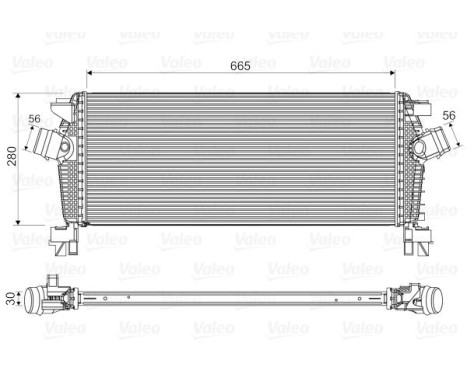Intercooler, charge air cooler 818566 Valeo