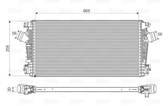 Intercooler, charge air cooler 818567 Valeo