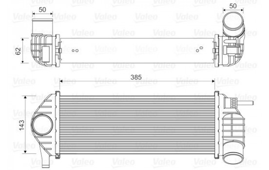 Intercooler, charge air cooler 818584 Valeo